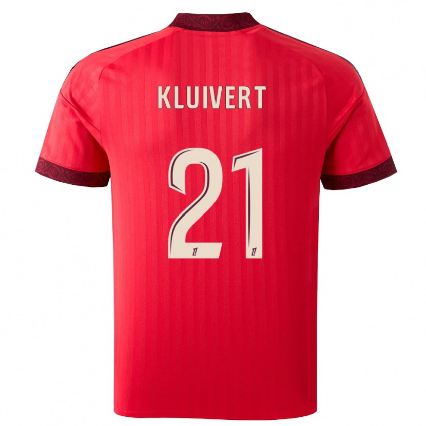 Danxen Herren Ruben Kluivert #21 Burgund Rot Weiß Auswärtstrikot Trikot 2026/27 T-Shirt Österreich