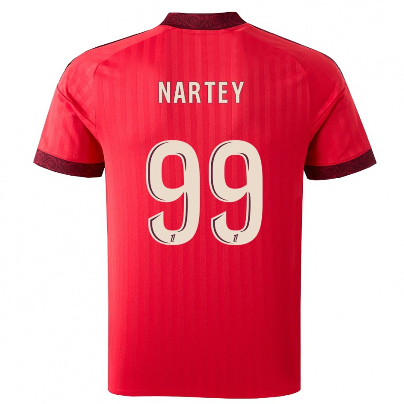 Danxen Herren Noah Nartey #99 Burgund Rot Weiß Auswärtstrikot Trikot 2026/27 T-Shirt Österreich