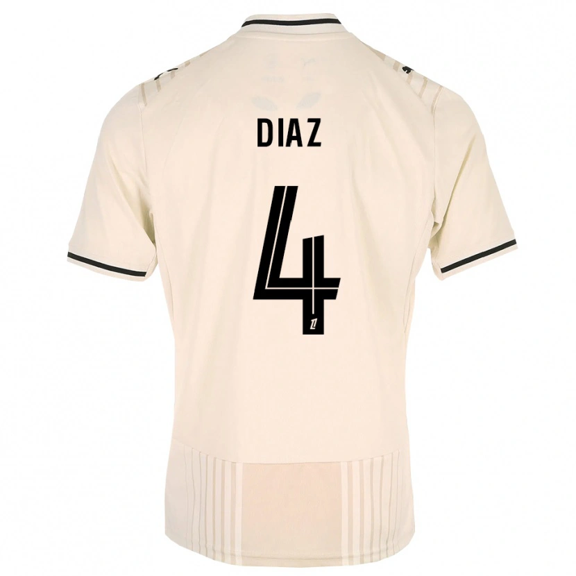 Danxen Herren Junior Diaz #4 Altgold Schwarz Antikweiß Auswärtstrikot Trikot 2026/27 T-Shirt Österreich