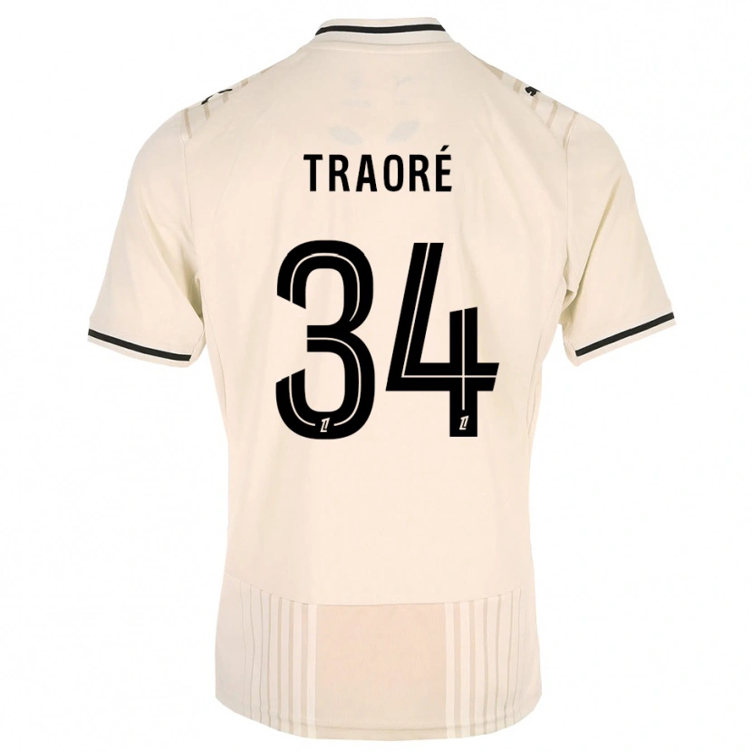 Danxen Herren Ibrahim Traoré #34 Altgold Schwarz Antikweiß Auswärtstrikot Trikot 2026/27 T-Shirt Österreich