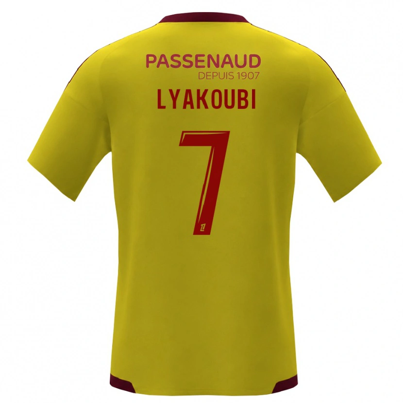 Danxen Herren Oussama Lyakoubi #7 Gelb Rot Grün Auswärtstrikot Trikot 2026/27 T-Shirt Österreich