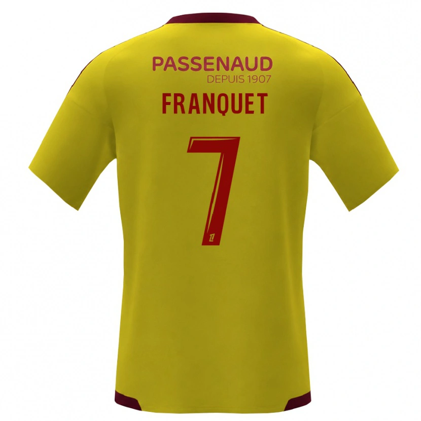 Danxen Herren Tayson Franquet #7 Gelb Rot Grün Auswärtstrikot Trikot 2026/27 T-Shirt Österreich