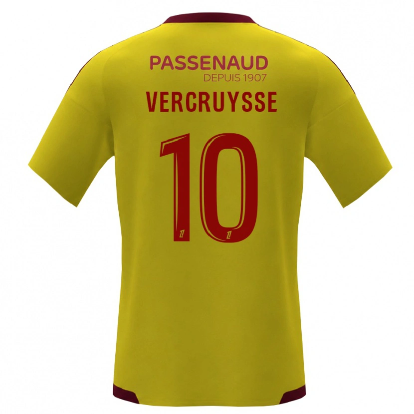 Danxen Herren Jean Vercruysse #10 Gelb Rot Grün Auswärtstrikot Trikot 2026/27 T-Shirt Österreich