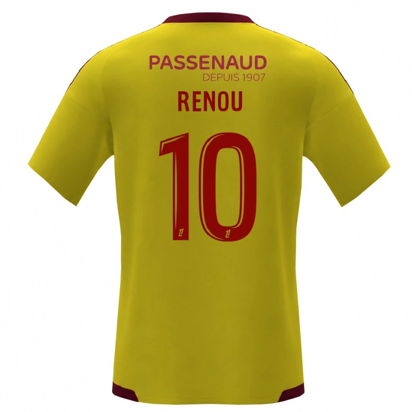 Danxen Herren Baptiste Renou #10 Gelb Rot Grün Auswärtstrikot Trikot 2026/27 T-Shirt Österreich