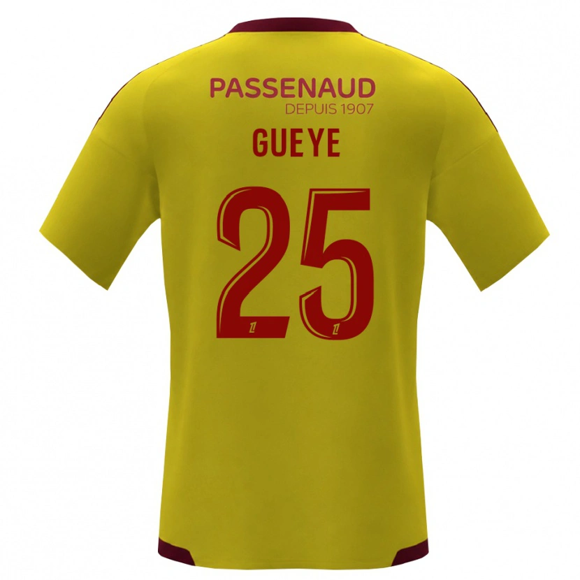 Danxen Herren Dame Gueye #25 Gelb Rot Grün Auswärtstrikot Trikot 2026/27 T-Shirt Österreich