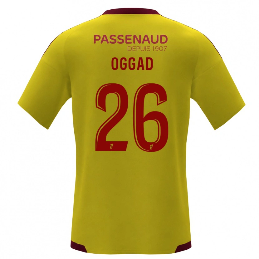 Danxen Herren Brice Oggad #26 Gelb Rot Grün Auswärtstrikot Trikot 2026/27 T-Shirt Österreich