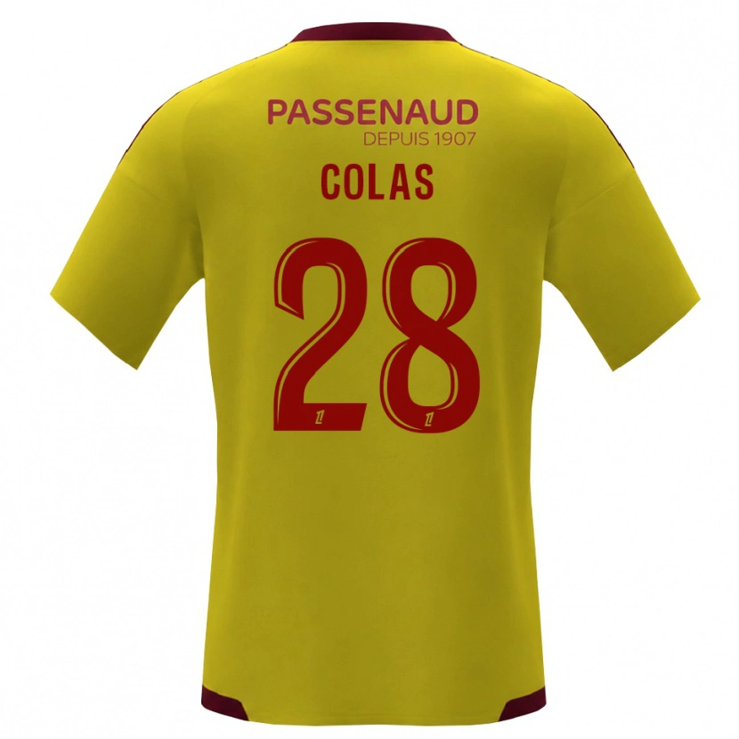 Danxen Herren Erwan Colas #28 Gelb Rot Grün Auswärtstrikot Trikot 2026/27 T-Shirt Österreich