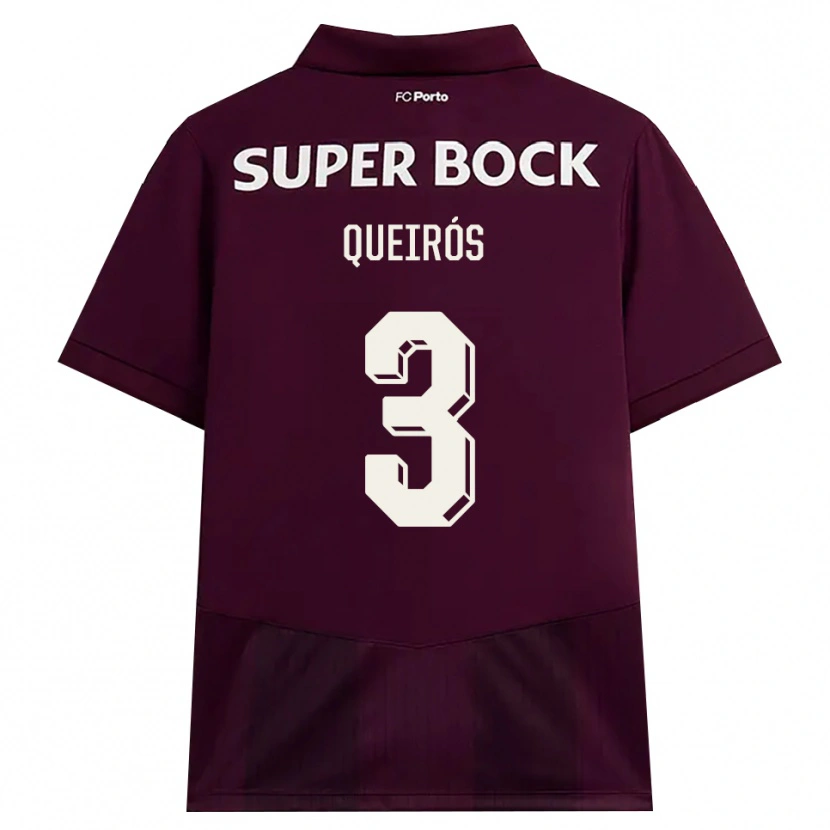 Danxen Herren Mariana Queirós #3 Burgund Weiß Auswärtstrikot Trikot 2026/27 T-Shirt Österreich