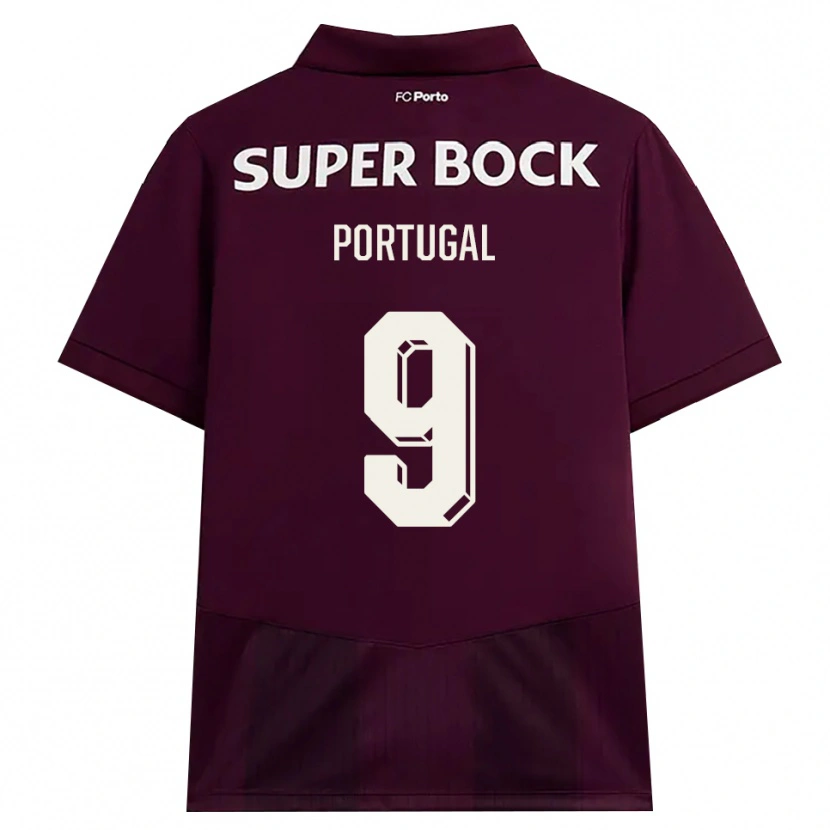 Danxen Herren Tiago Portugal #9 Burgund Weiß Auswärtstrikot Trikot 2026/27 T-Shirt Österreich