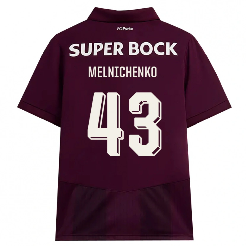 Danxen Herren Trofim Melnichenko #43 Burgund Weiß Auswärtstrikot Trikot 2026/27 T-Shirt Österreich