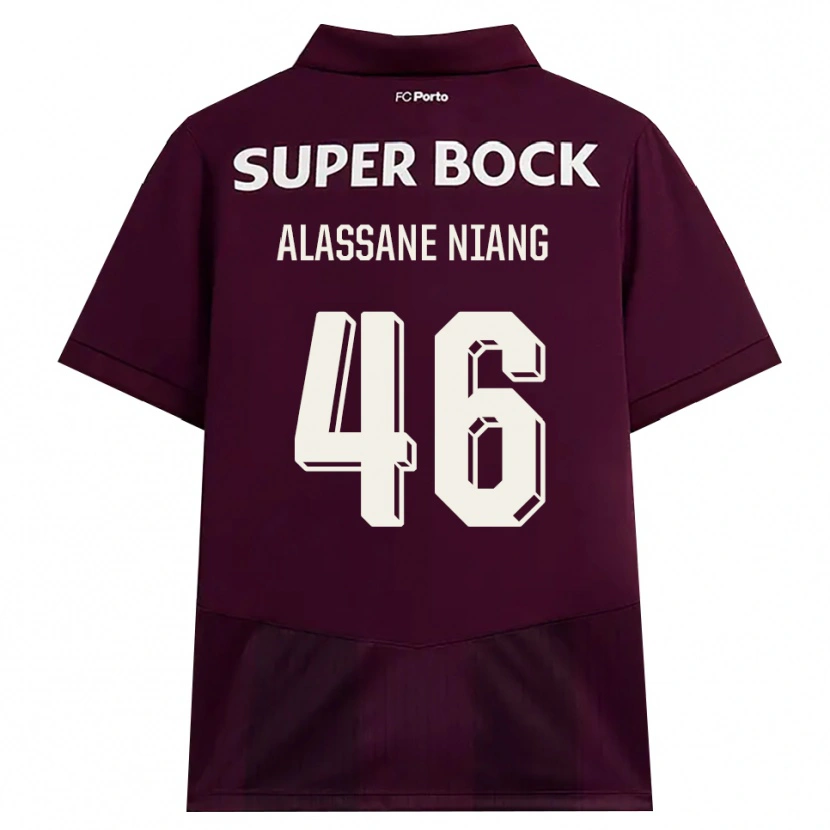 Danxen Herren Mame Alassane Niang #46 Burgund Weiß Auswärtstrikot Trikot 2026/27 T-Shirt Österreich