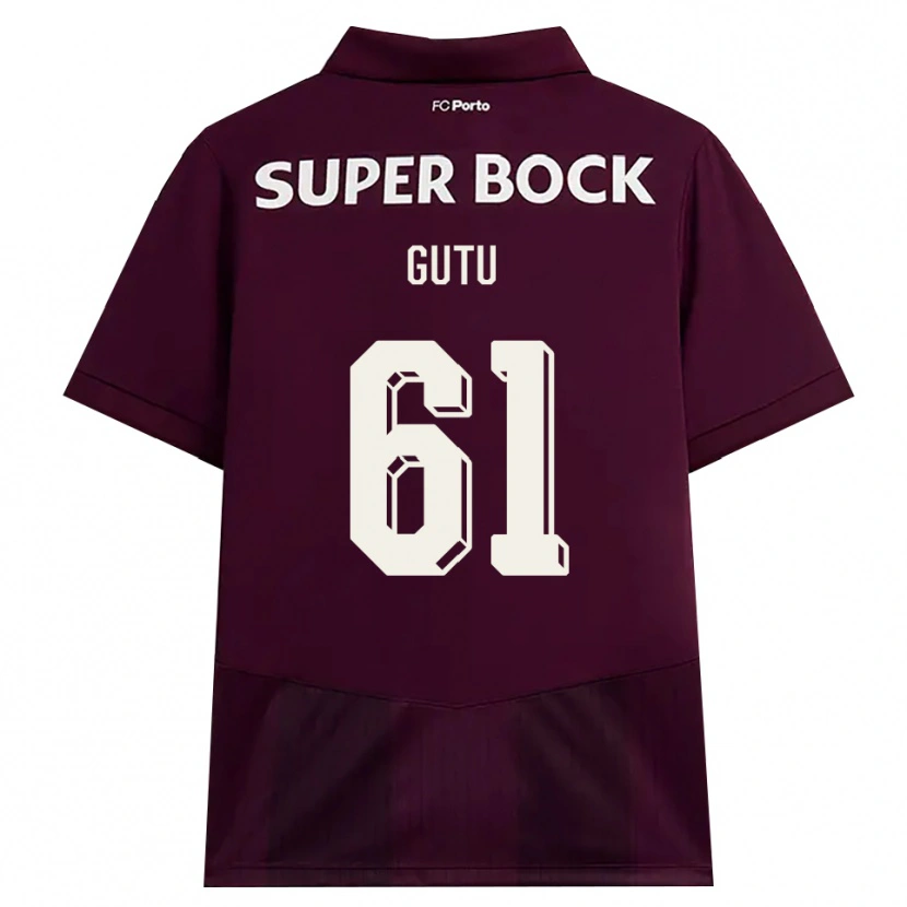 Danxen Herren Denis Gutu #61 Burgund Weiß Auswärtstrikot Trikot 2026/27 T-Shirt Österreich