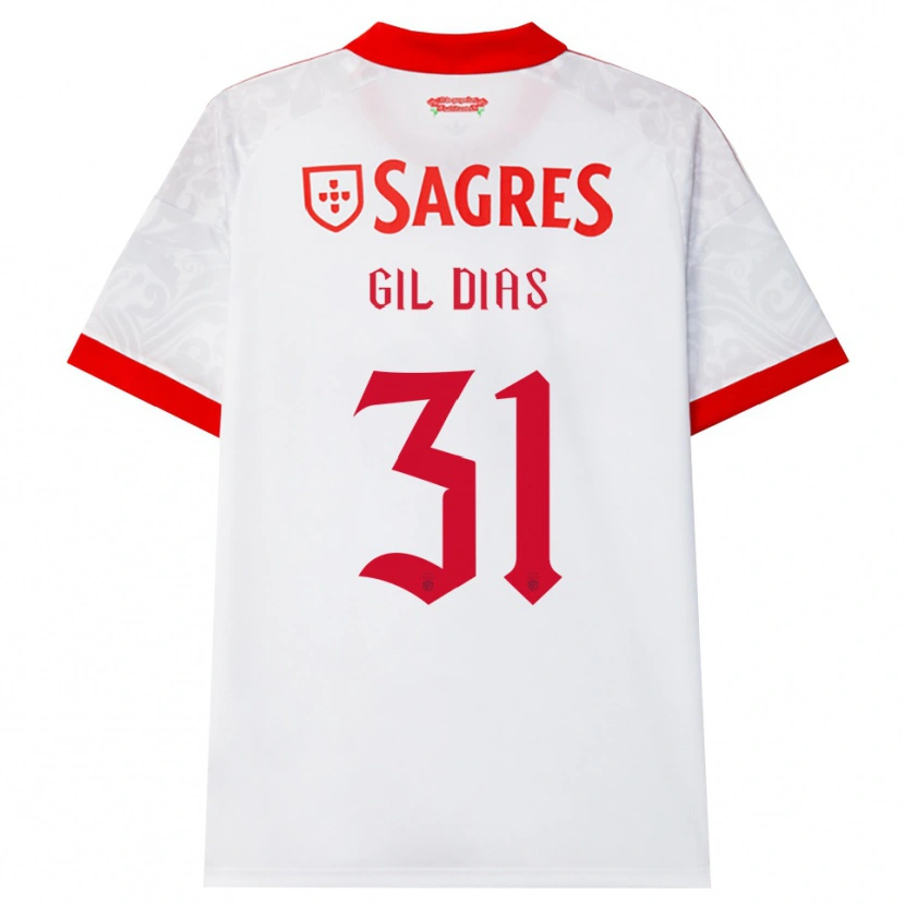 Danxen Herren Gil Dias #31 Weiß Rot Gelb Auswärtstrikot Trikot 2026/27 T-Shirt Österreich