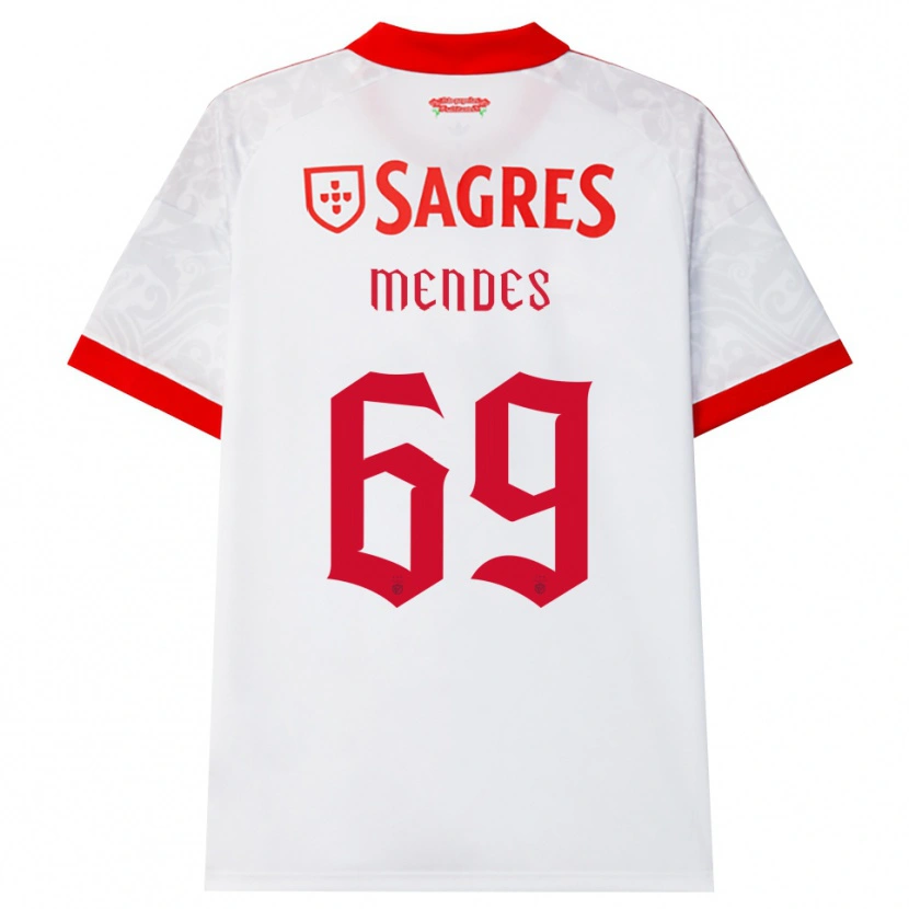 Danxen Herren Vladimir Mendes #69 Weiß Rot Gelb Auswärtstrikot Trikot 2026/27 T-Shirt Österreich