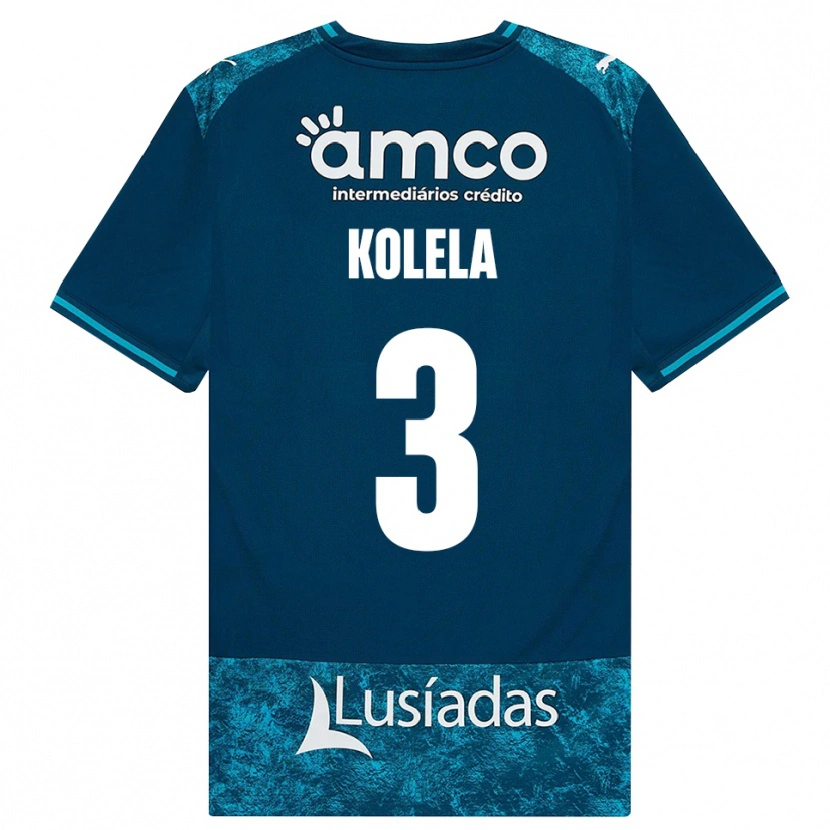 Danxen Herren Kyllian Kolela #3 Dunkelschiefergrau Mitteltuerkis Auswärtstrikot Trikot 2026/27 T-Shirt Österreich