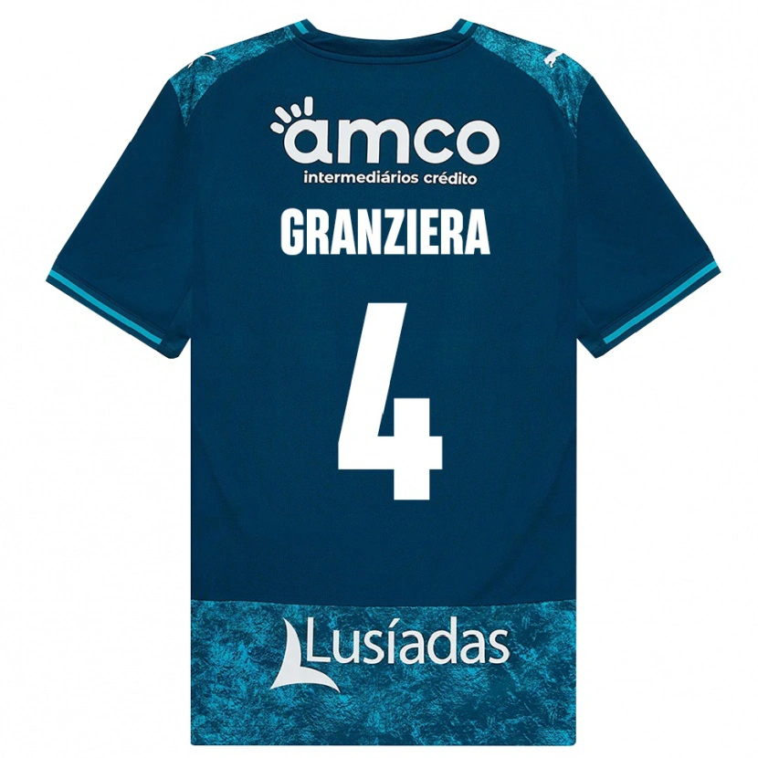 Danxen Herren Emanuele Granziera #4 Dunkelschiefergrau Mitteltuerkis Auswärtstrikot Trikot 2026/27 T-Shirt Österreich