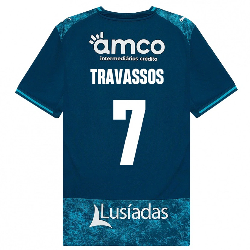 Danxen Herren Diogo Travassos #7 Dunkelschiefergrau Mitteltuerkis Auswärtstrikot Trikot 2026/27 T-Shirt Österreich