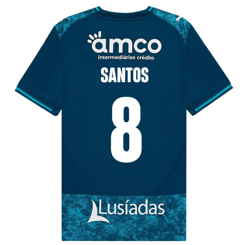 Danxen Herren Vicente Santos #8 Dunkelschiefergrau Mitteltuerkis Auswärtstrikot Trikot 2026/27 T-Shirt Österreich