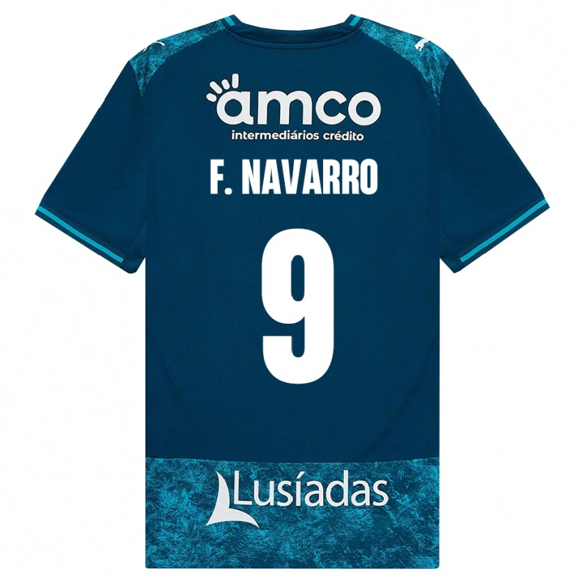 Danxen Herren Fran Navarro #9 Dunkelschiefergrau Mitteltuerkis Auswärtstrikot Trikot 2026/27 T-Shirt Österreich