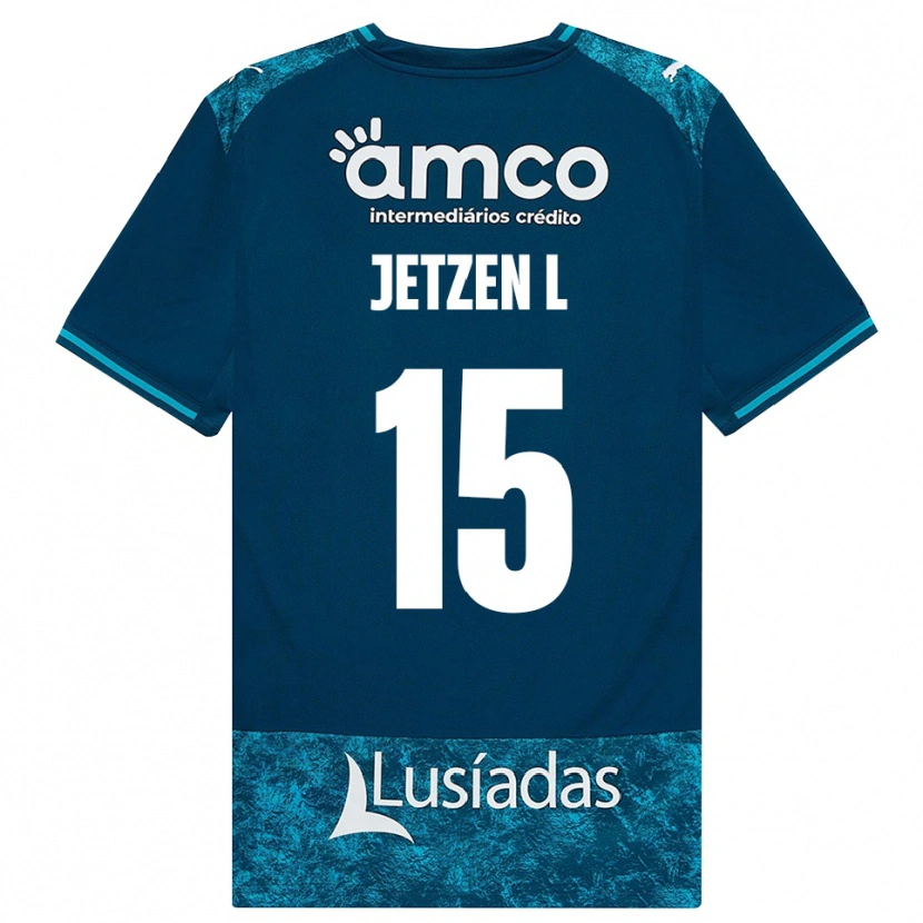 Danxen Herren Jetzen Lopes #15 Dunkelschiefergrau Mitteltuerkis Auswärtstrikot Trikot 2026/27 T-Shirt Österreich