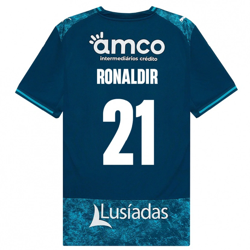 Danxen Herren Ronaldir Pereira Dos Santos #21 Dunkelschiefergrau Mitteltuerkis Auswärtstrikot Trikot 2026/27 T-Shirt Österreich
