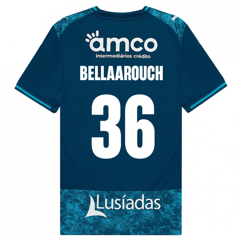 Danxen Herren Alaa Bellaarouch #36 Dunkelschiefergrau Mitteltuerkis Auswärtstrikot Trikot 2026/27 T-Shirt Österreich