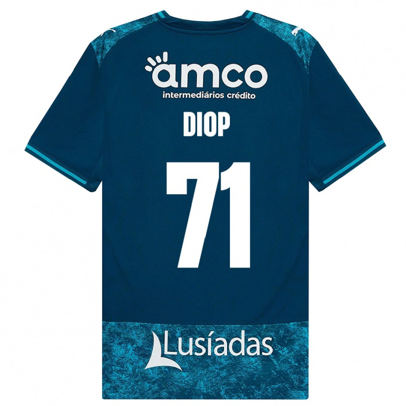 Danxen Herren Mamadou Diop #71 Dunkelschiefergrau Mitteltuerkis Auswärtstrikot Trikot 2026/27 T-Shirt Österreich