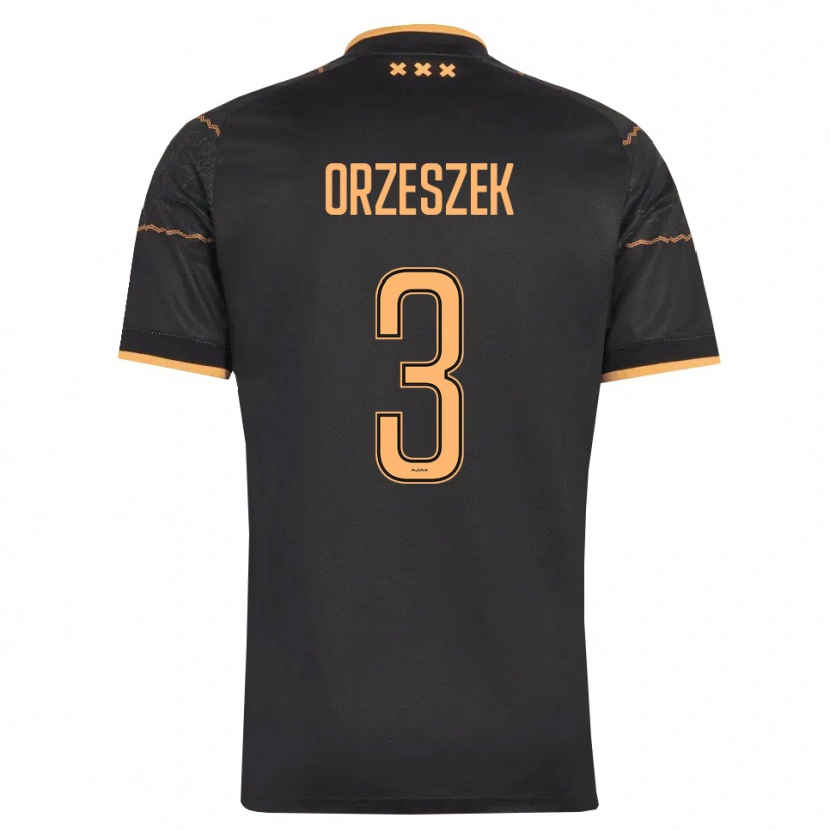 Danxen Herren Zane Orzeszek #3 Schwarz Orange Auswärtstrikot Trikot 2026/27 T-Shirt Österreich