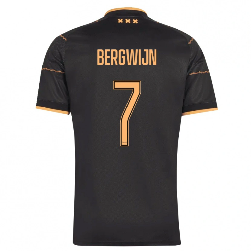 Danxen Herren Steven Bergwijn #7 Schwarz Orange Auswärtstrikot Trikot 2026/27 T-Shirt Österreich