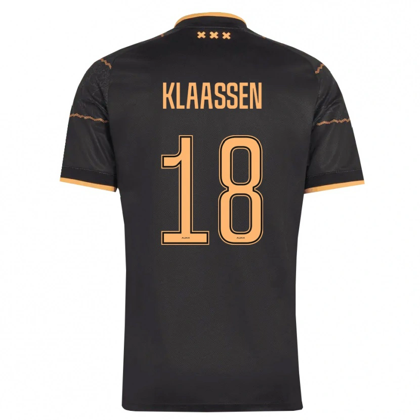 Danxen Herren Davy Klaassen #18 Schwarz Orange Auswärtstrikot Trikot 2026/27 T-Shirt Österreich