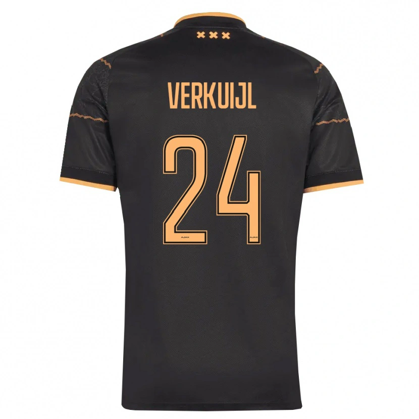 Danxen Herren Mark Verkuijl #24 Schwarz Orange Auswärtstrikot Trikot 2026/27 T-Shirt Österreich