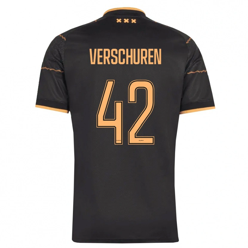 Danxen Herren Nick Verschuren #42 Schwarz Orange Auswärtstrikot Trikot 2026/27 T-Shirt Österreich