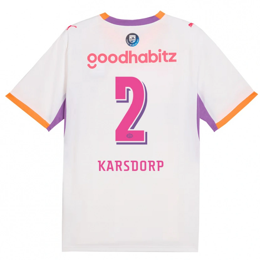 Danxen Herren Rick Karsdorp #2 Weiß Violett Orange Auswärtstrikot Trikot 2026/27 T-Shirt Österreich