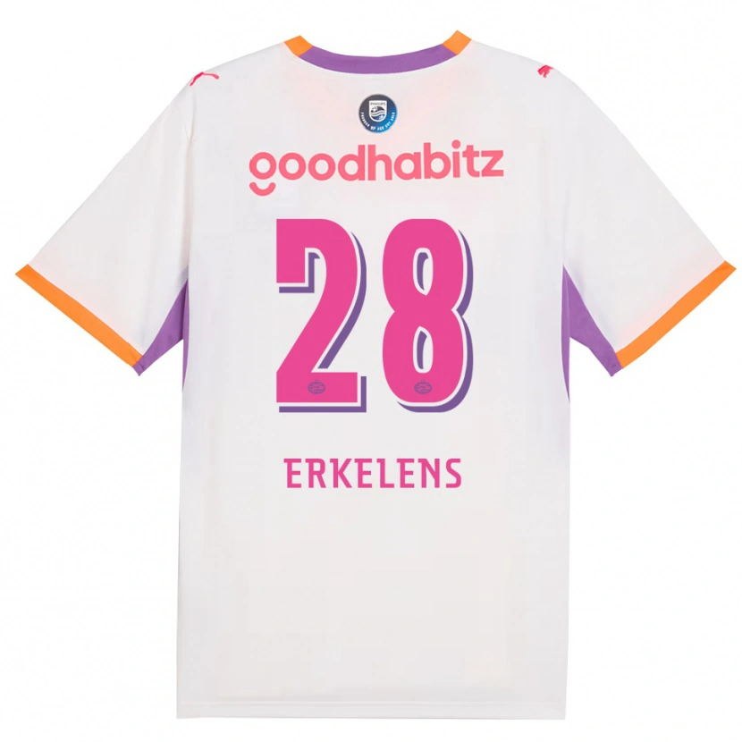 Danxen Herren Kwint Erkelens #28 Weiß Violett Orange Auswärtstrikot Trikot 2026/27 T-Shirt Österreich