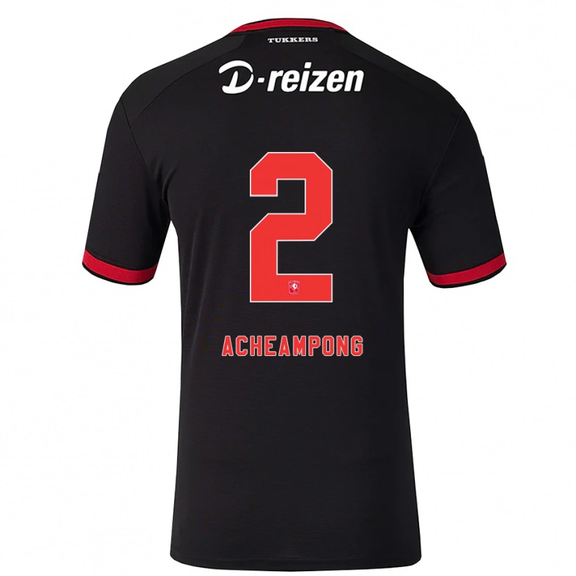 Danxen Herren Sage Acheampong #2 Rot Weiß Schwarz Auswärtstrikot Trikot 2026/27 T-Shirt Österreich