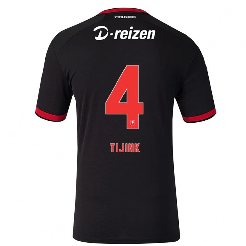 Danxen Herren Jop Tijink #4 Rot Weiß Schwarz Auswärtstrikot Trikot 2026/27 T-Shirt Österreich