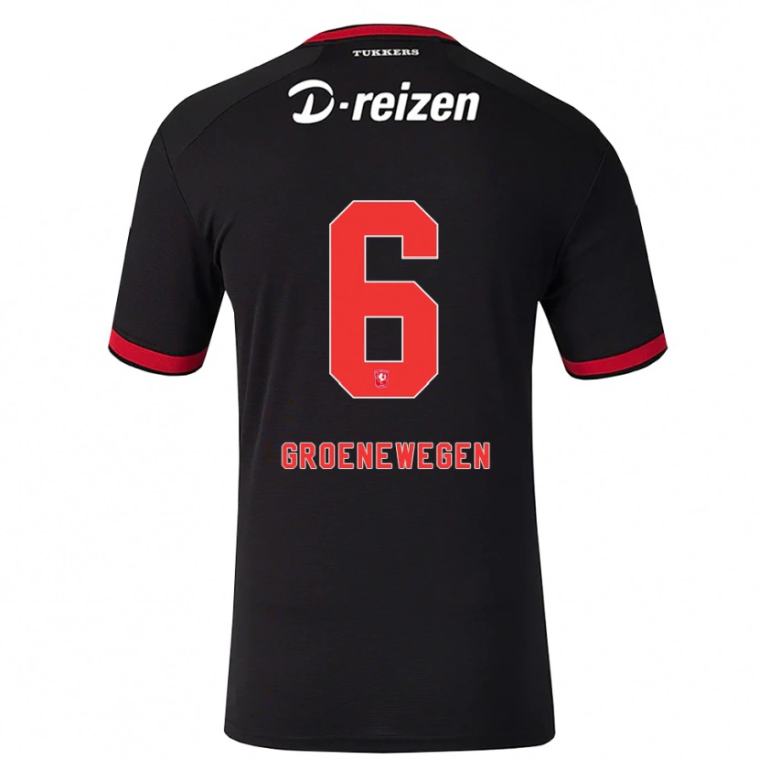 Danxen Herren Lynn Groenewegen #6 Rot Weiß Schwarz Auswärtstrikot Trikot 2026/27 T-Shirt Österreich