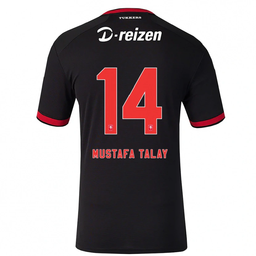 Danxen Herren Kaan Mustafa Talay #14 Rot Weiß Schwarz Auswärtstrikot Trikot 2026/27 T-Shirt Österreich