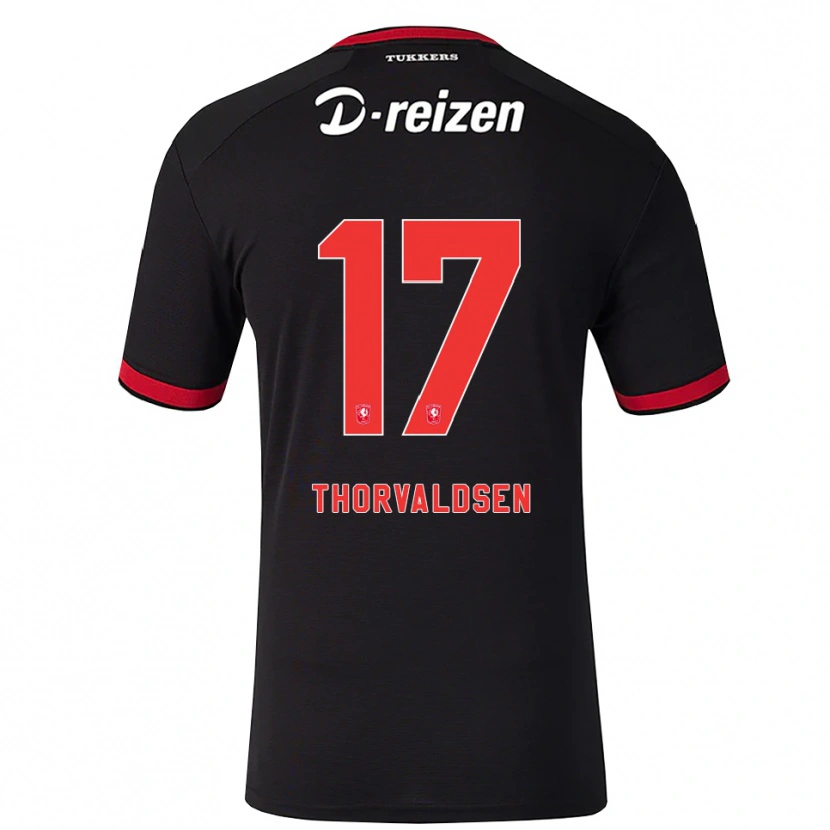 Danxen Herren Filip Thorvaldsen #17 Rot Weiß Schwarz Auswärtstrikot Trikot 2026/27 T-Shirt Österreich