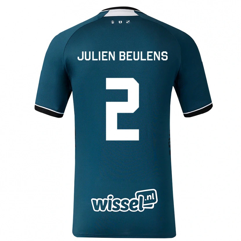 Danxen Herren Julien Beulens #2 Dunkelschiefergrau Weiß Auswärtstrikot Trikot 2026/27 T-Shirt Österreich
