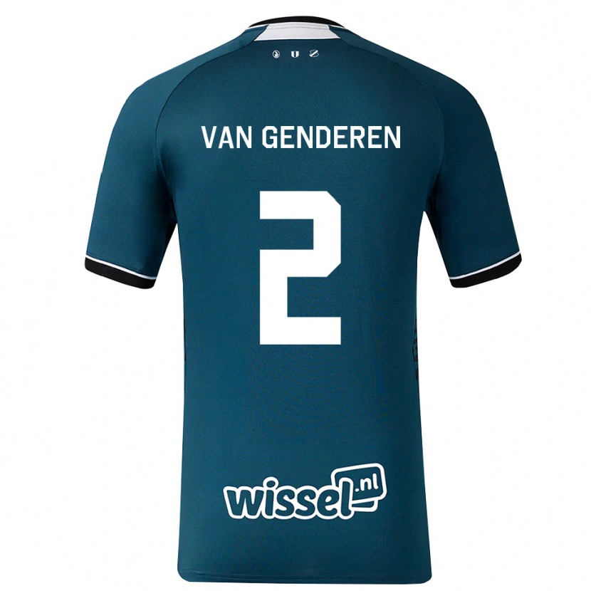 Danxen Herren Juliën Van Genderen #2 Dunkelschiefergrau Weiß Auswärtstrikot Trikot 2026/27 T-Shirt Österreich