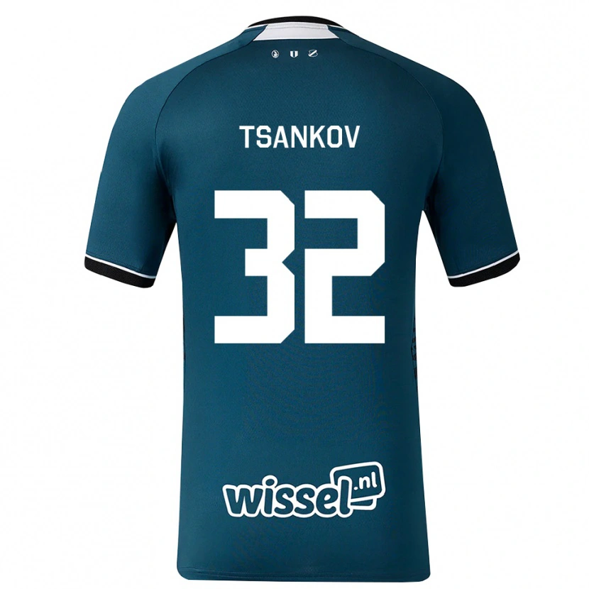Danxen Herren Martin Tsankov #32 Dunkelschiefergrau Weiß Auswärtstrikot Trikot 2026/27 T-Shirt Österreich