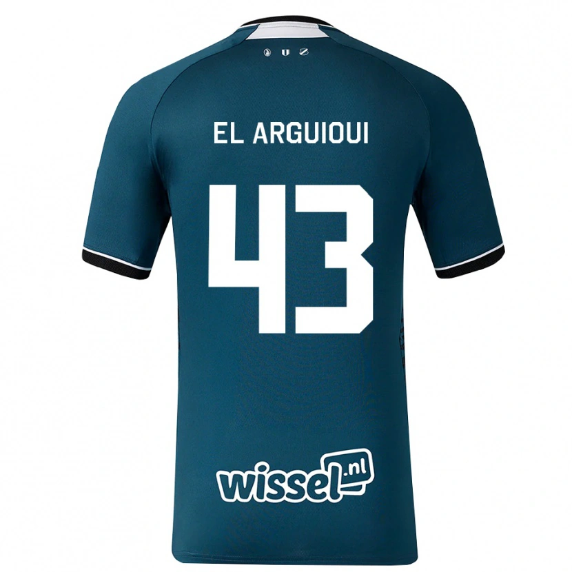Danxen Herren Rafik El Arguioui #43 Dunkelschiefergrau Weiß Auswärtstrikot Trikot 2026/27 T-Shirt Österreich