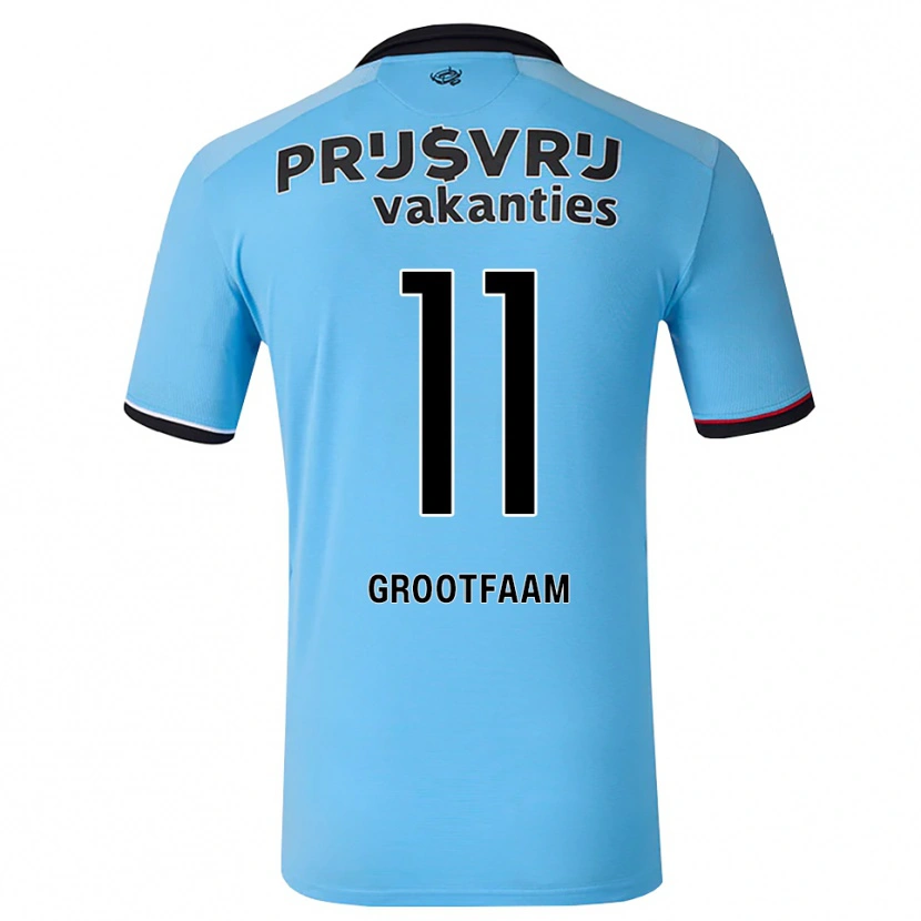 Danxen Herren Ilai Grootfaam #11 Tiefhimmelblau Schwarz Rot Auswärtstrikot Trikot 2026/27 T-Shirt Österreich