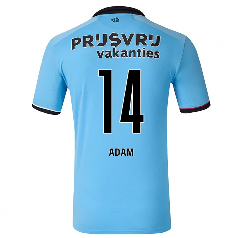 Danxen Herren Adam Dos Santos Sebastião #14 Tiefhimmelblau Schwarz Rot Auswärtstrikot Trikot 2026/27 T-Shirt Österreich