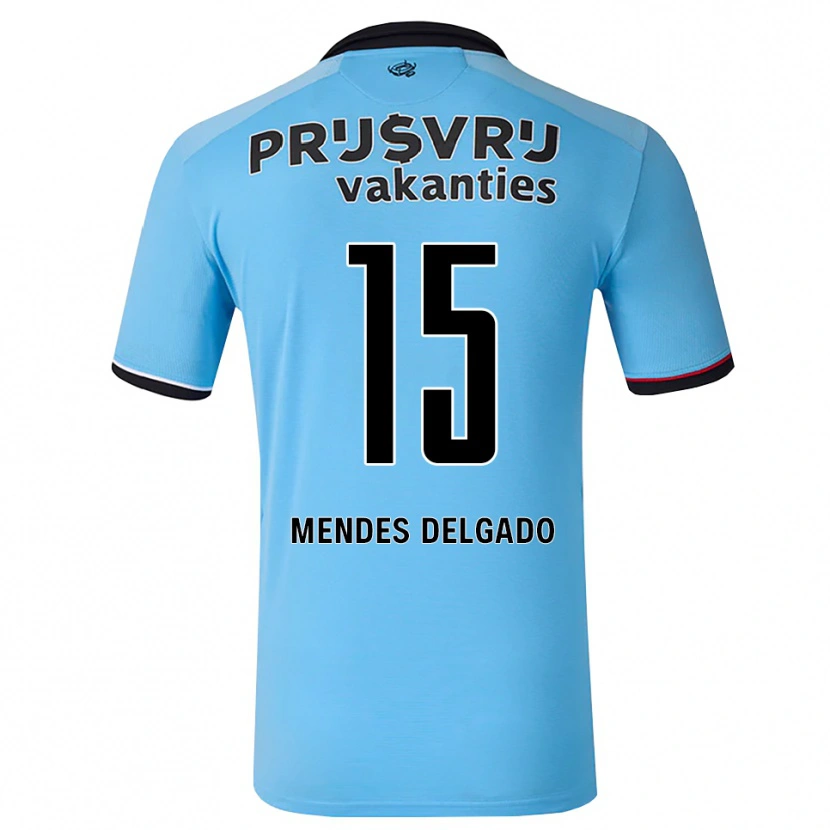 Danxen Herren Jayden Mendes Delgado #15 Tiefhimmelblau Schwarz Rot Auswärtstrikot Trikot 2026/27 T-Shirt Österreich