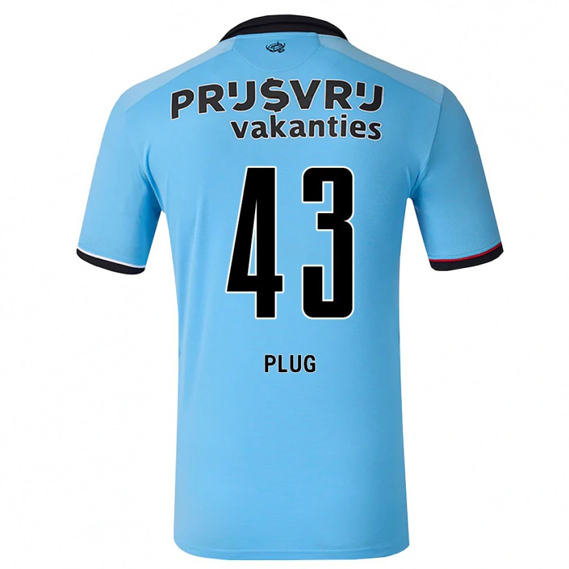 Danxen Herren Jan Plug #43 Tiefhimmelblau Schwarz Rot Auswärtstrikot Trikot 2026/27 T-Shirt Österreich
