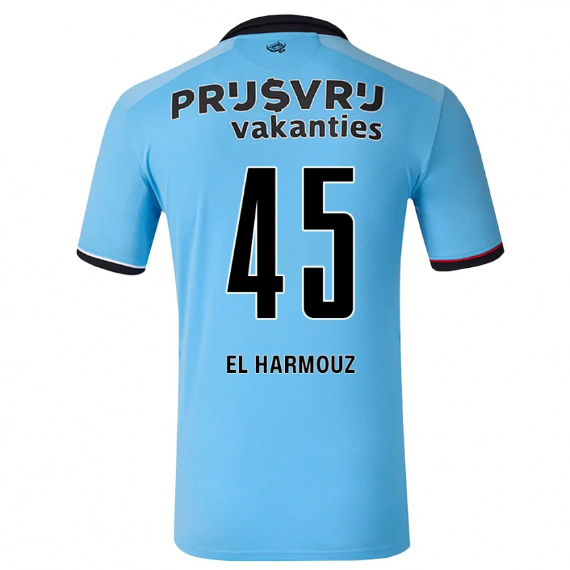 Danxen Herren Nassim El Harmouz #45 Tiefhimmelblau Schwarz Rot Auswärtstrikot Trikot 2026/27 T-Shirt Österreich