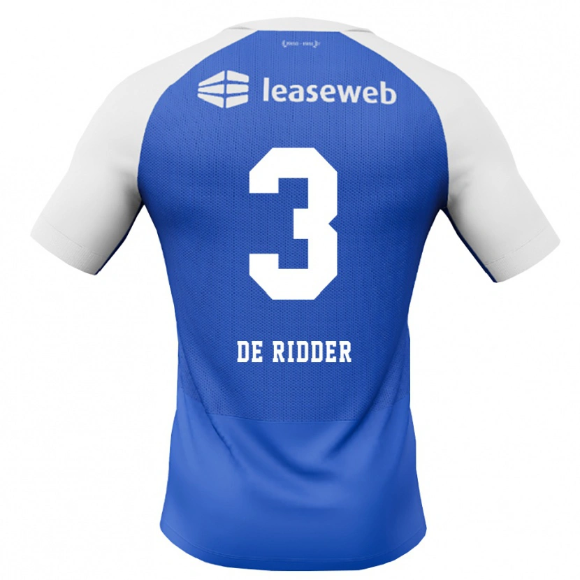Danxen Herren Djoeke De Ridder #3 Himmelblau Rot Weiß Auswärtstrikot Trikot 2026/27 T-Shirt Österreich