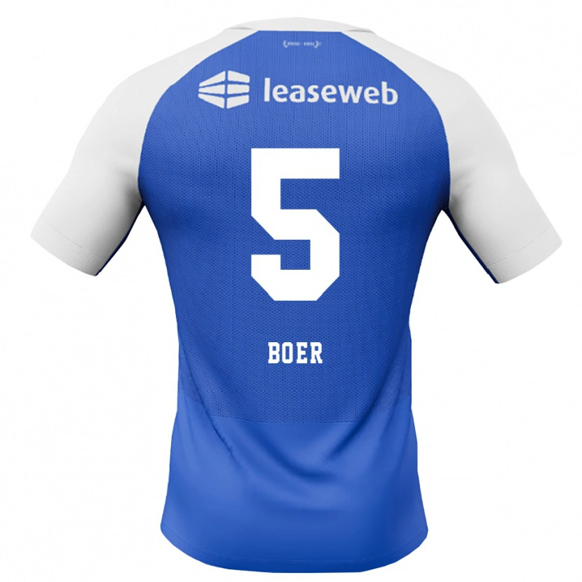 Danxen Herren Lars Boer #5 Himmelblau Rot Weiß Auswärtstrikot Trikot 2026/27 T-Shirt Österreich